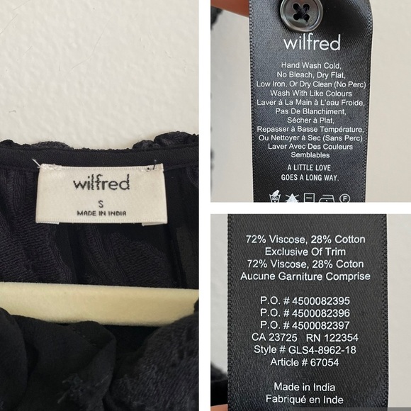 Aritzia Wilfred Dufour Ruffle Dress floral whimsigoth sheer unconventional lace - Picture 5 of 14